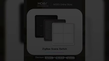 MOES 4 Gang Tuya ZigBee Wireless 12 Scene Switch Push Button Controller Battery Powered Automation S
