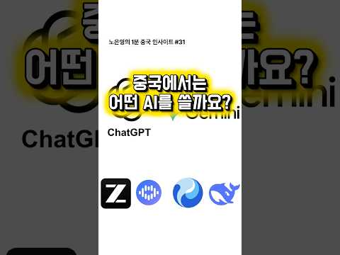 챗GPT와 제미나이가 없는 중국, 어떤 AI를 쓸까요?