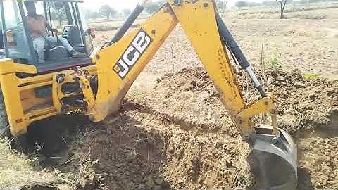 JCB Backhoe Machine Digging For Bridge Foundation Construction | JCB Video | JCB Working | JCB Stunt