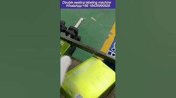 double corner labeling machine for sealing #labelingmachine #shortvideo #manufacturer #foryourpage