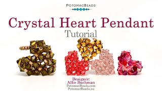 Crystal Heart Pendant- DIY Jewelry Making Tutorial by PotomacBeads
