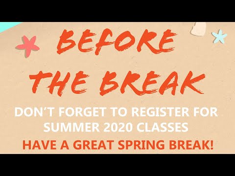 Summer 2020 - Class Registration