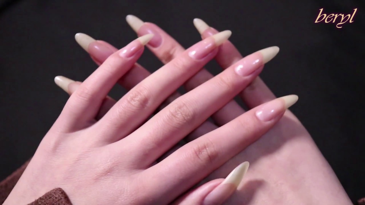 【A S M R 】Natural long nails. help sleeping. NO talking.