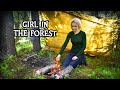 WILD CAMPING | Fire Prepping, Tarp Shelter | OUTDOOR COOKING Sausages, Bacon and Rice