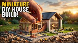 Miniature DIY Modern House Construction | Satisfying Brick by Brick  | Tiny House Build