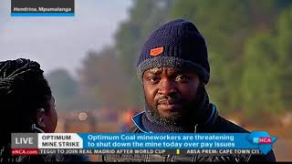 Optimum Coal mineworkers down tools