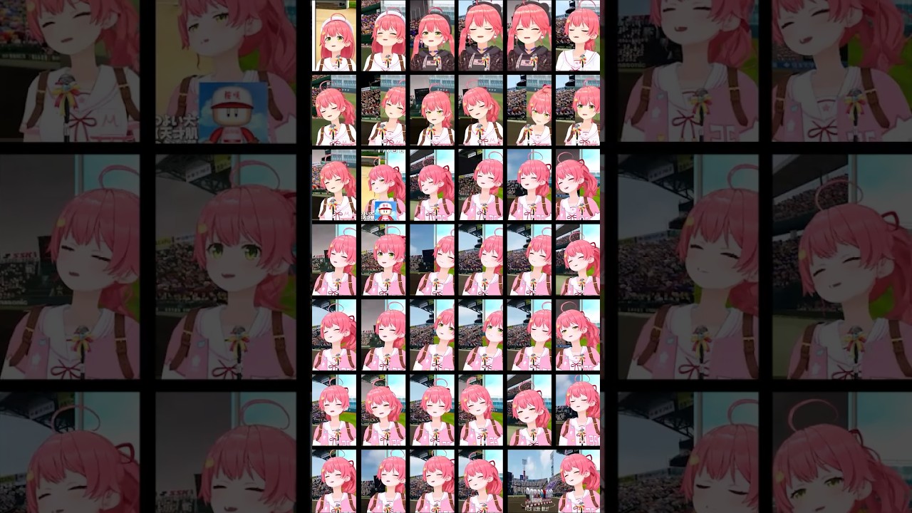 【パワプロ/合唱】41人のみこちが歌う桜咲高校の校歌【さくらみこ/ホロライブ切り抜き】#shorts