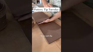 Score & slip is one of the most important techniques in handbuilding #pottery #ceramic #potterytips