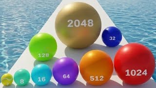 2048 Merge Balls Number 3D 🔢 | Ball Run Level Up | Satisfying ASMR Gameplay (Android/iOS) screenshot 2