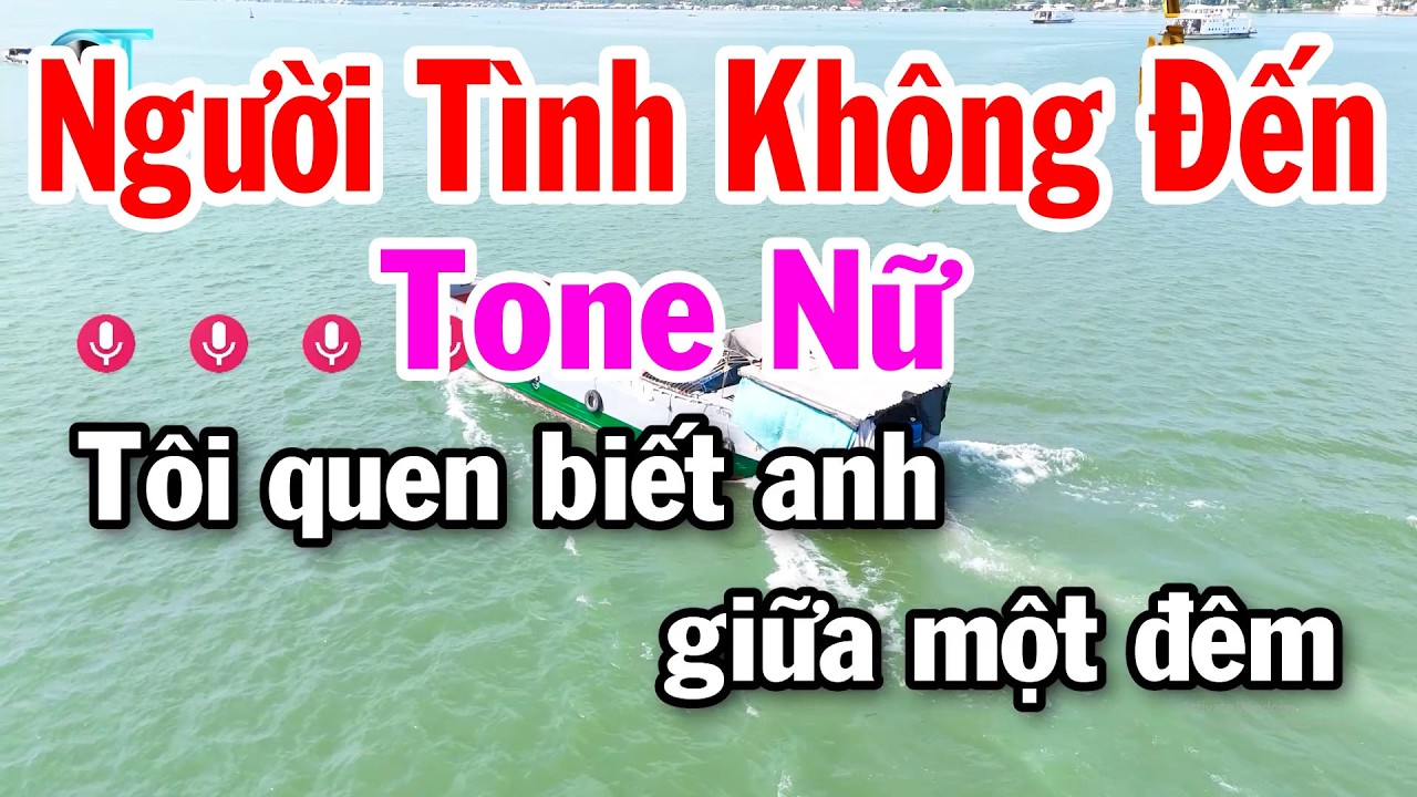 Karaoke Người Tình Không Đến Tone Nữ ( La Thứ ) Nhạc Bolero Dễ Hát Tuấn Cò