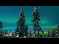 Зима в Финляндии  Великолпное видео  Снега  Звезды и Северное сияние