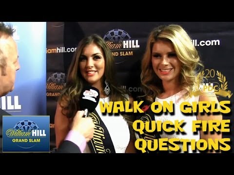 Darts Walk-on girls Daniella Allfree and Sammi Marsh Quick Fire Questions