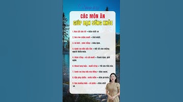 Các món ăn giúp bạn sống khỏe #duocsily #dsly #chamsocsuckhoe #suckhoe #songkhoe