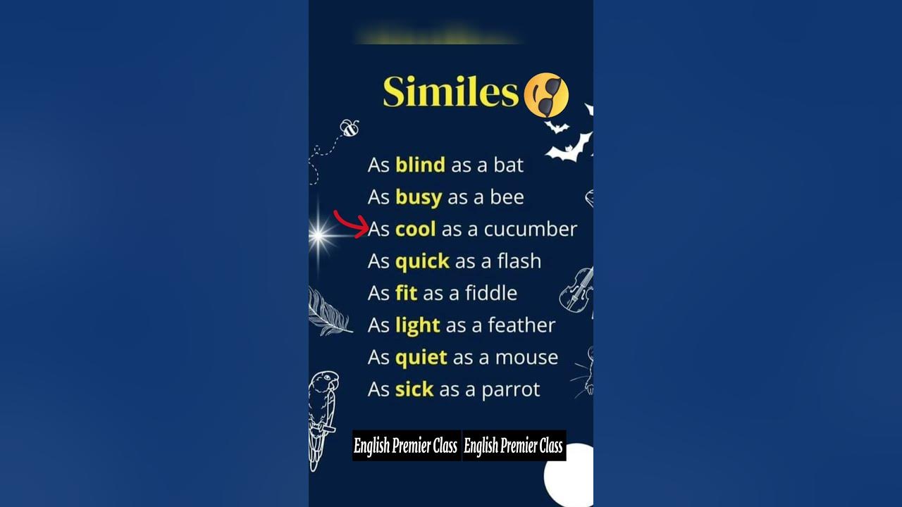 Common Similes In English || #learnenglish #simile