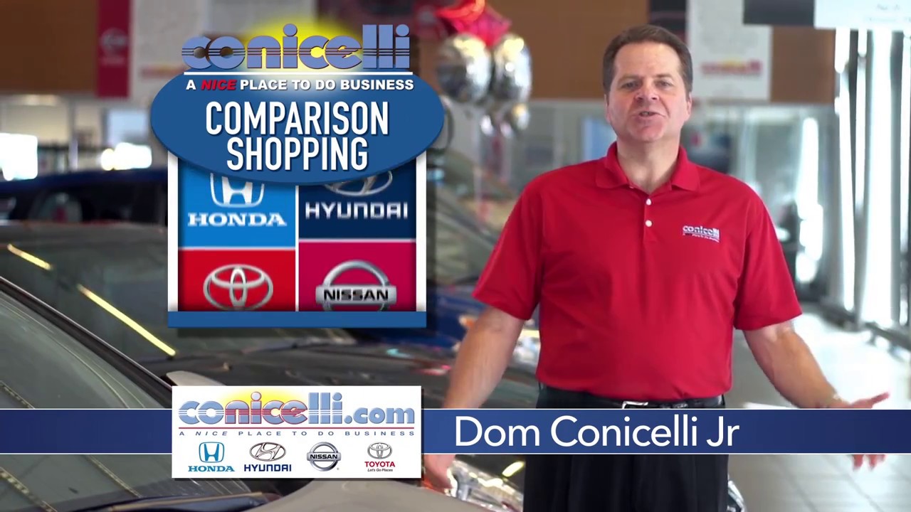 At Conicelli Autoplex, compare new Toyotas, Hondas, Nissans, and Hyundais side by side!