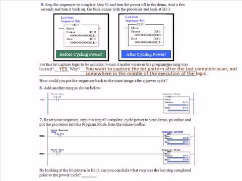 ADV2A 04 - Seal In Sequenicing RSLogix500, A PLC Tutorial.avi