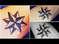 Make star tattoo using trick | how to make simple star tattoo | star tattoo