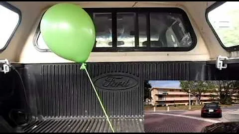 What happens to a helium filled balloon in a car?