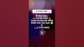 A DI ĐÀ PHẬT - Quyết Chí Một Đời Vãng Sanh Cực Lạc Quốc (13.09.2025). #ADiDaPhat #NiemPhat #VangSanh