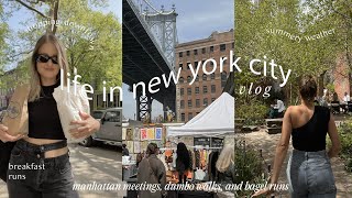 New York Vlog 🚖 Dumbo Flea, NYC Summer Ideas, Downtown Meetings, Farmers Market, Senegalese Brunch