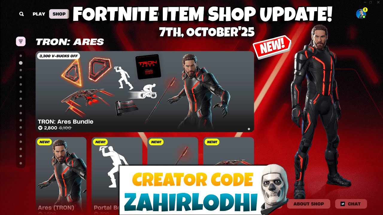*NEW* TRON: ARES BUNDLE! Fortnite Item Shop [7th October, 2025] (CH6 S4)