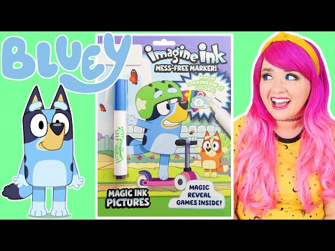 Coloring Bluey Jumbo Imagine Ink Coloring Book | Magic Ink Activity Book Coloring Pages