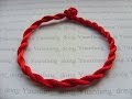 HOW TO MAKE A GOOD LUCK RED CORD BRACELET (UNDER 5 MINUTES!)