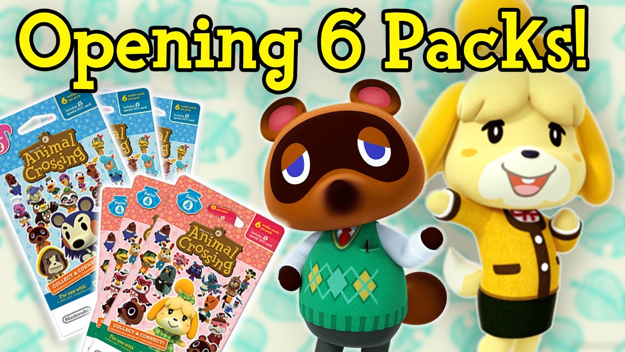 Opening 6 Animal Crossing Amiibo Card Packs! Series 3 & 4