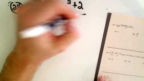 AP / AB Calculus Test - Sample Questions 23 & 24