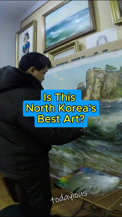 Is this the most expensive art in North Korea? 🇰🇵 #northkorea #dprk #pyongyang #juche #fyp #viral