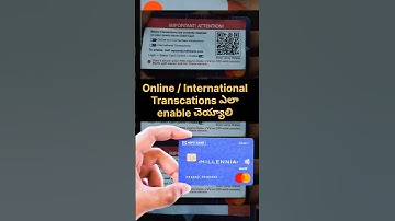 How To Enable Online / International /  Contact Less Transactions For HDFC BANK DEBIT CARD #hdfcbank