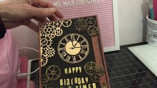 Grungy, Masculine Over The Hill Birthday Card