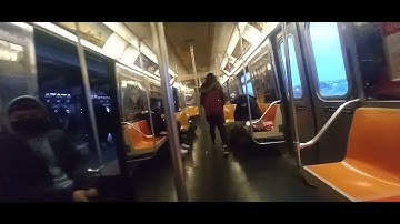 MTA NYC SUBWAY: R68 (D) Train Via west end express (Battery run) from Ft Hamilton to Bay Parkway