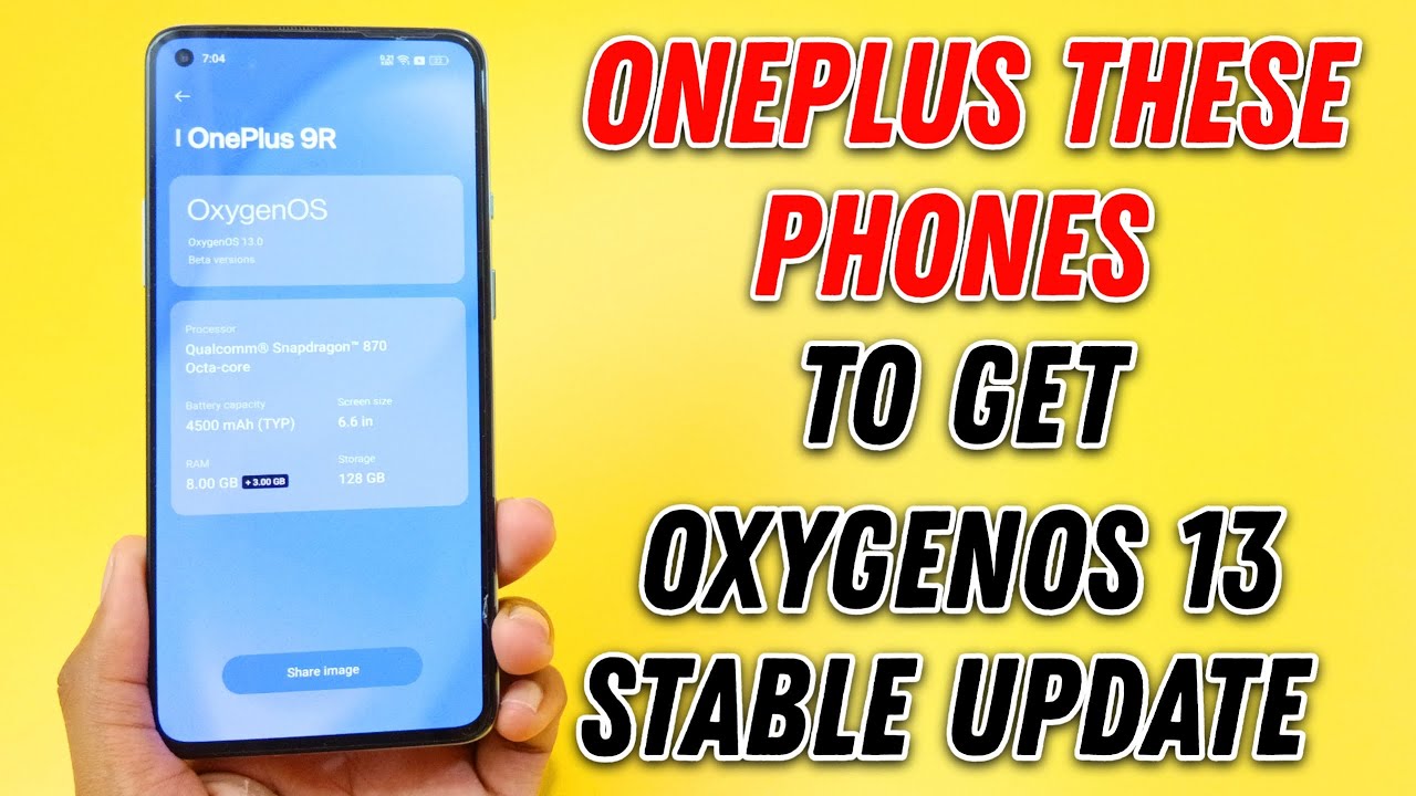OnePlus These Phones To Get OxygenOS 13 Stable Update In November - YouTube
