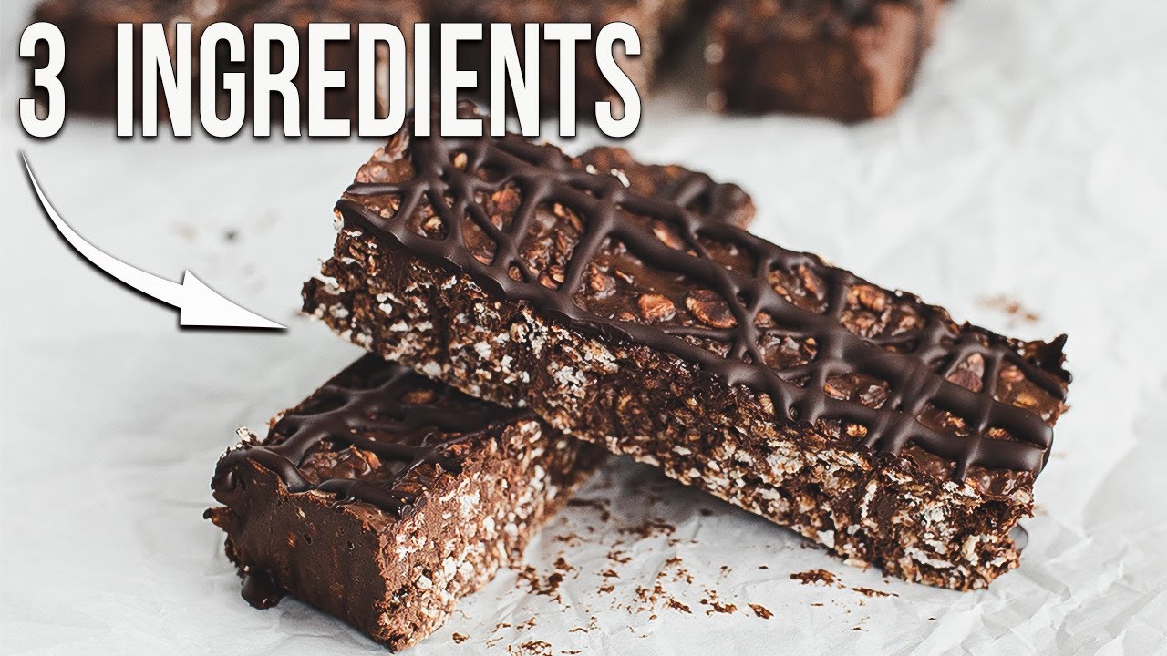 Шоколадные овсяные батончики NO BAKE ТОЛЬКО 3 ингредиента