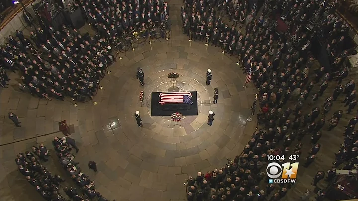 Casket Of Former President George H.W. Bush Arrives At U.S. Capitol To Lie In State