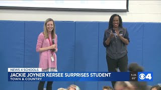 News 4 Schools: Jackie Joyner-Kersee surprises student who did report on her