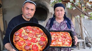 O'zbek tandirida Italiya Pitsasini | В узбекском тандыре приготовили Итальянскую пиццу! | YasharBek