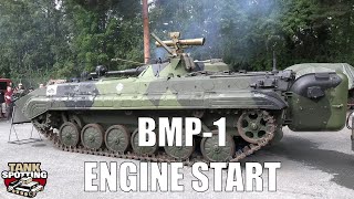 BMP-1 Engine Start & Running (side view) - Panssarimuseo Harrastepäivä 2024