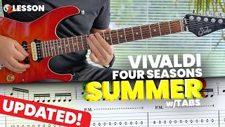 Vivaldi Four Seasons Summer Presto Guitar Lesson (UPDATED)