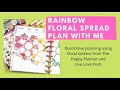 Plan with Me Floral Rainbow Weekly Spread