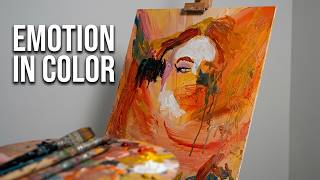 Vivid Semi-Abstract Woman Portrait Painting Process | Colorful Acrylic Expressionist Art