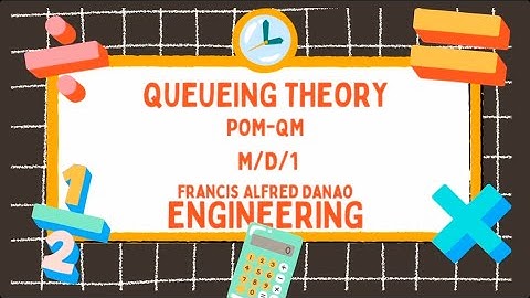 QUEUEING THEORY: M/D/1 solved using POM-QM | INDUSTRIAL ENGINEERING | OPERATIONS RESEARCH