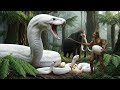 Stolen Egg of the White Python | Primitive Human’s Battle for Survival