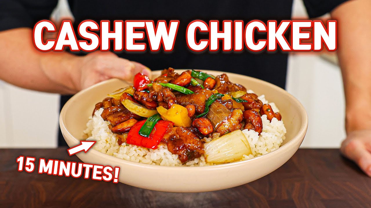 15 Minute Cashew Chicken Recipe That Will Change Your LIFE! - YouTube