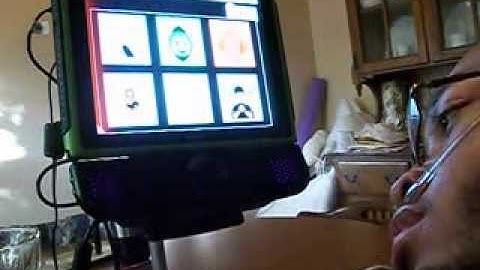 Joshua using Dynavox V Max Eye Max