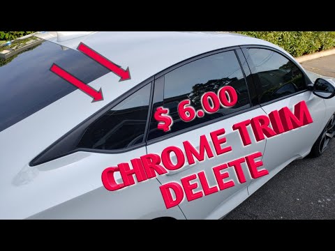 $6 Chrome Trim Delete | Plasti Dip Tutorial on my Honda Accord - YouTube