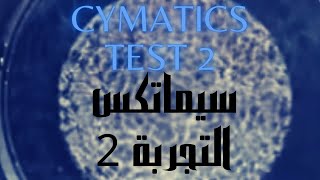 Cymatics experiment 2 shape of sound on water تجربة سيماتكس 2 شكل الصوت علي الماء