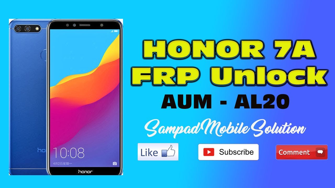 Honor 7A FRP by UMT QCFIRE || Honor Latest Security unlock
