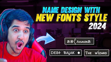 Free Fire Stylish Name Design Tutorial || New Font Style 2024 || Name Change With New Fonts
